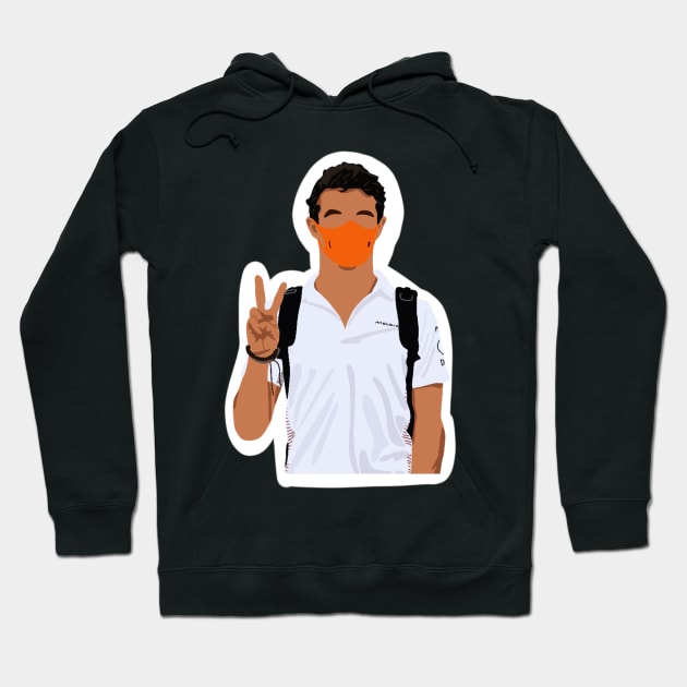 Lando Norris at the 2020 Belgian Grand Prix Hoodie by royaldutchness